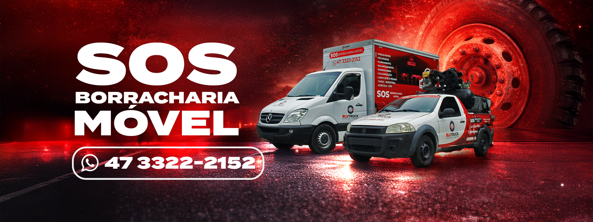 Banner SOS Blutruck